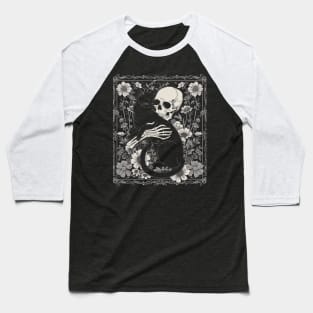 Cat Skull Anatomy Baseball T-Shirt